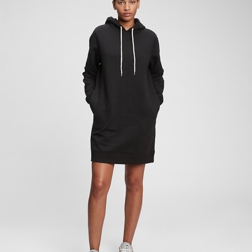 Express Black Sweatshirt Hoodie Dress